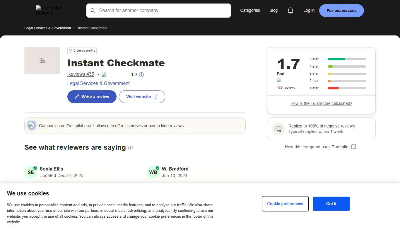 Instant Checkmate Reviews Read Customer Service Reviews of instantcheckmate.com 4 of 22